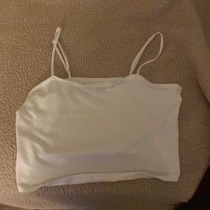 White Cropped Cami